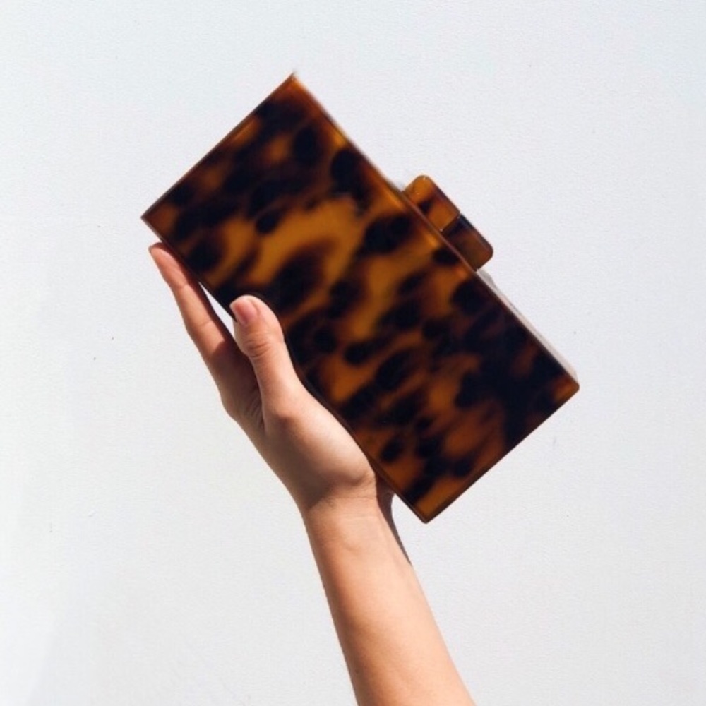 Tortoiseshell Acrylic Clutch